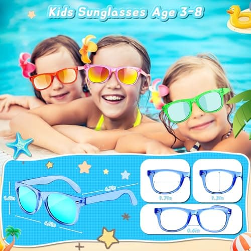 Kids Sunglasses Party Favors - 24 Packs UV400 Protection Sunglasses Bulk for Boys Girls Birthday Graduation Party — view 4