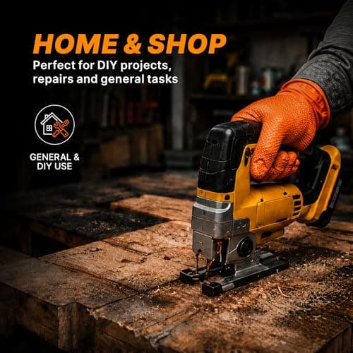 TitanFlex Heavy Duty Industrial Orange Nitrile Gloves, 8-mil, Gloves Disposable Latex Free with Raised Diamond Texture Grip, Powder Free, Rubber Glove, Mechanic Gloves,100-ct Box (Small) — view 7
