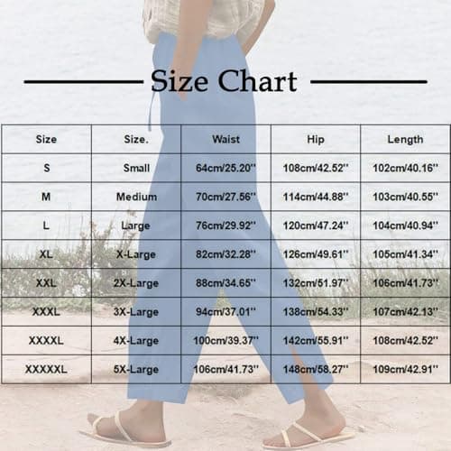 TXGMNA Cotton Linen Pants for Women Casual Loose Flowy Palazzo Pants Drawstring Waist Trousers Summer Beach Vacation Outfits White — view 2