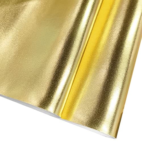 HYANG Smooth Solid Color Gold Faux Leather Sheets 1 Rolls 12 X53 (30cmX135cm),Faux Leather is Great for, Bows,Earrings HYANG-7115 HYANG-7115 — view 2