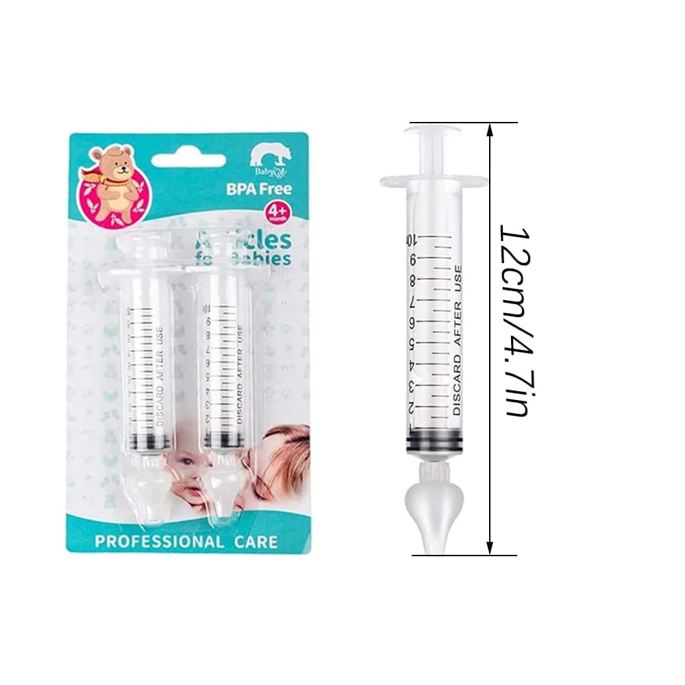 2 Pcs Aspirador Nasal Bebes, Aspiradores Nasales, Silicona limpiador de Nariz Seguro 10 ml, Reutilizable de Irrigador Nasal para Bebes, limpiador de Nariz Seguro, Cómodos y Seguros — view 2
