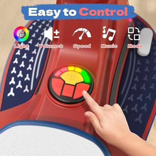 ANPABO 12V Electric Wiggle Car for Kids, 2 Seater 2 in 1 Swing Car with Pedal, 2 x 75W Motors, 2 Speeds Ride On Toy, Bluetooth, Flashing Wheels, Anti-Rollover, 170 Lbs Max Load, Ages 3+, Blue — view 5