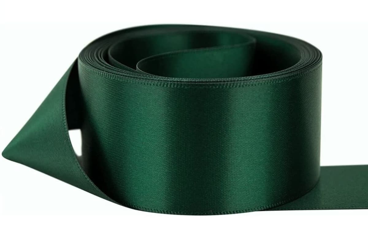 Satin Ribbon. 38mm Wide 5 Meters (Dark Green) Gift Wrap Ribbon, Ribbons for Gift Wrapping, Christmas Ribbon, Gift Wrapping Ribbon for Crafting, Wedding Party Decor