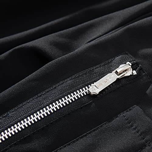 URBANFIND Men's Slim Fit Lightweight Sportswear Jacket Casual Bomber Jacket US M Black — view 5