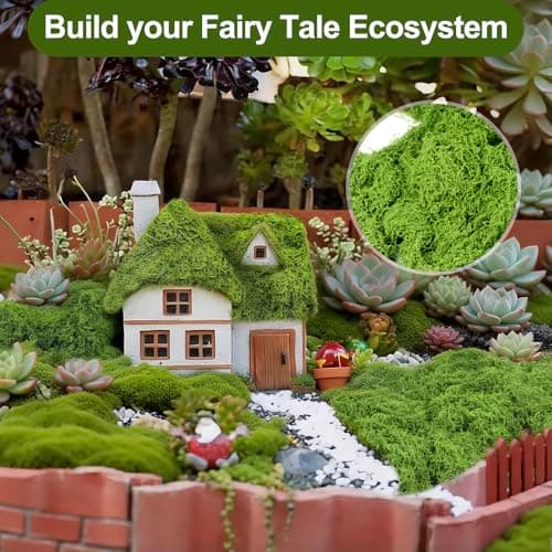 ASCAKE Fake Moss 5.3 oz, Artificial Moss for Crafts & Potted Plants — view 6