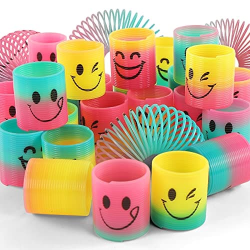 30 Pack Spring Rainbow Magic Fidget Stress Coil Mini Springs Bulk Toys for Party Favor Carnival Prize Birthday Goodie Bag Stuffers for Kids Boys Girls… — view 5