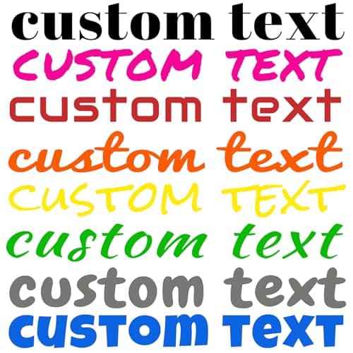 Custom Vinyl Letter Stickers & Decals, Personalized car Stickers, Multiple Sizes Personalized Name Decal Sticker for CarsTrucks, Dashboard, Car, Boat, Door, Windshields & More (5" to 100")
