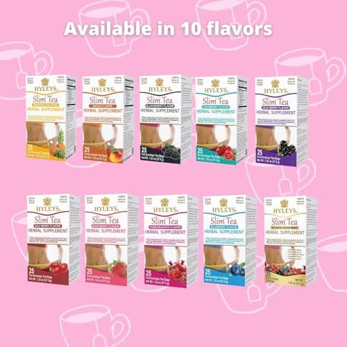 Hyleys Slim Tea Blackberry Flavor - Weight Loss Herbal Supplement Cleanse and Detox - 25 Tea Bags (1 Pack) — view 2
