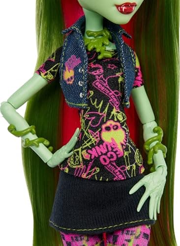 Monster High Boo-riginal Creeproduction Doll, Venus McFlytrap Collectible Reproduction with Doll Stand, Diary, and Pet Chewlian — view 2