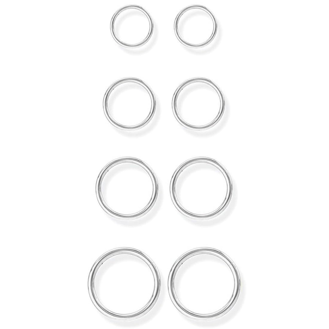 8 Pcs Acero Quirúrgico Piercings Nariz Septum Piercing 16G Segmento Anillo Cuerpo Piercing Nariz Aro Labio Anillos Cartílago Concha Helix Pendientes para Mujeres Hombres 6/8/10/12/14mm — view 8