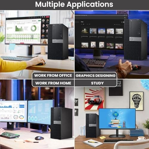 Dell Tower Desktop PC – Intel Core i7-7700 7th Gen Processor – 16GB DDR4 RAM – 1TB SSD – Keyboard & Mouse – Built-in Wi-Fi – Office, Home, Business Desktop Computer Windows 11 Pro (Renewed) — view 5
