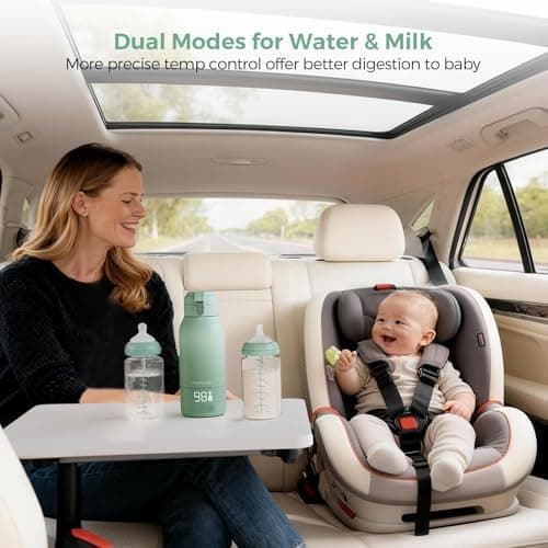 Momcozy Portable Milk Warmer for Travel – Dual Heating for Breast Milk & Water, Fast Heating, Long Battery Life, 17 oz Large Capacity for All-Day Feeding Convenience — view 3