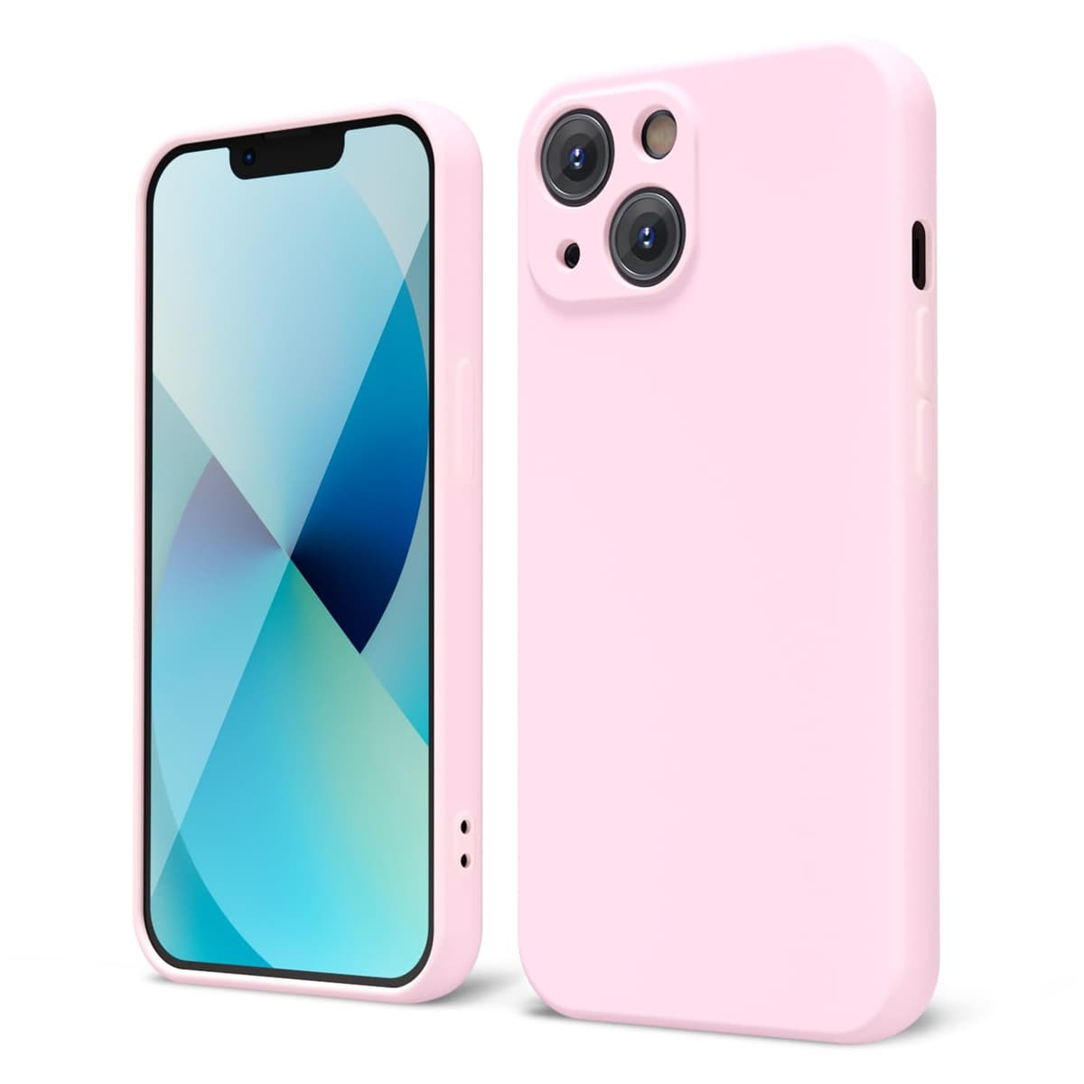 oakxco for iPhone 17 Pro Max Phone Case Liquid Silicone, Cute Thin Slim Grip Soft Rubber Gel for Women Men, Smooth Matte TPU Plain Solid Color Girly Simple Case with Camera Cover, Light Pink — view 720