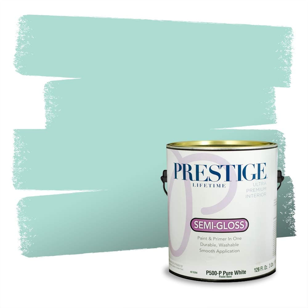 PRESTIGE Paints Interior Paint and Primer In One, 1-Gallon, Semi-Gloss, Comparable Match of Valspar* Dewdrop* — view 1452
