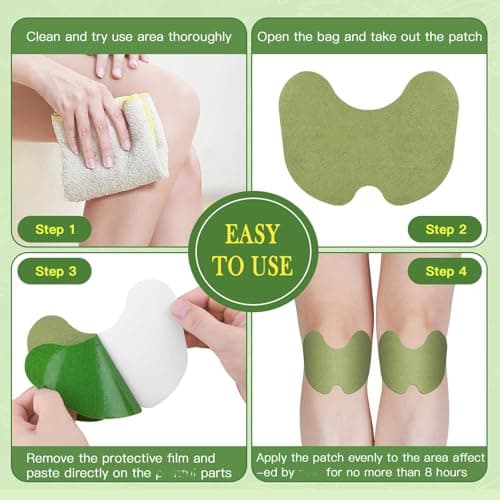 72PCS Knee Patches - Warming Herbal Patches for Knee Patch, Wormwood Extract Sticker for Knee,Shoulder,Neck,Back — view 4