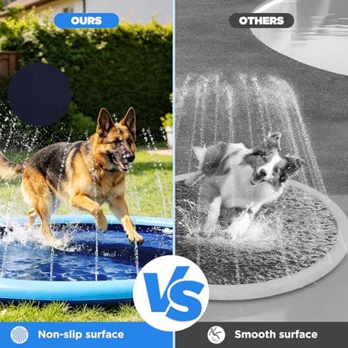 WELIN 67" Splash Pad Sprinkler for Kids Dogs, Summer Swimming Non-Slip Kiddie Wading Pool, Thicken Splash Play Mat Outdoor Fun Backyard Garden Beach Water Game for Toddlers Boys Girls Ages 3+ — view 4