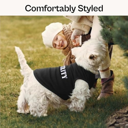Parisian Pet Dog T-Shirt with Embroidered 'Security' Word - Black Dog Costume - 100% Cotton, Breathable Pet Clothes - Sleeveless Pet Vest - Machine Washable Dog Shirts for Large Dogs - 5XL — view 5