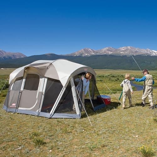 Coleman WeatherMaster 6-Person Camping Tent with Screened Porch, Weatherproof Tent with Screen Room, Rainfly & Carry Bag Included, Made Without PFAS Chemicals — view 2