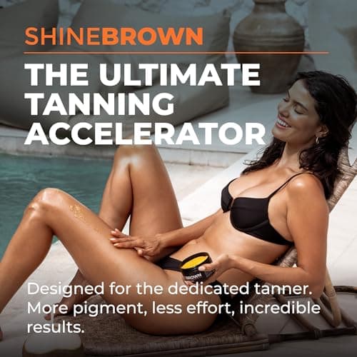 BYROKKO Shine Brown Tanning Accelerator Lotion - Indoor & Outdoor Fast Dark Tan Cream with Bronzer - Natural Botanical Oils for Face & Body - Water Resistant Formula - 7.1 Fl Oz Original — view 2
