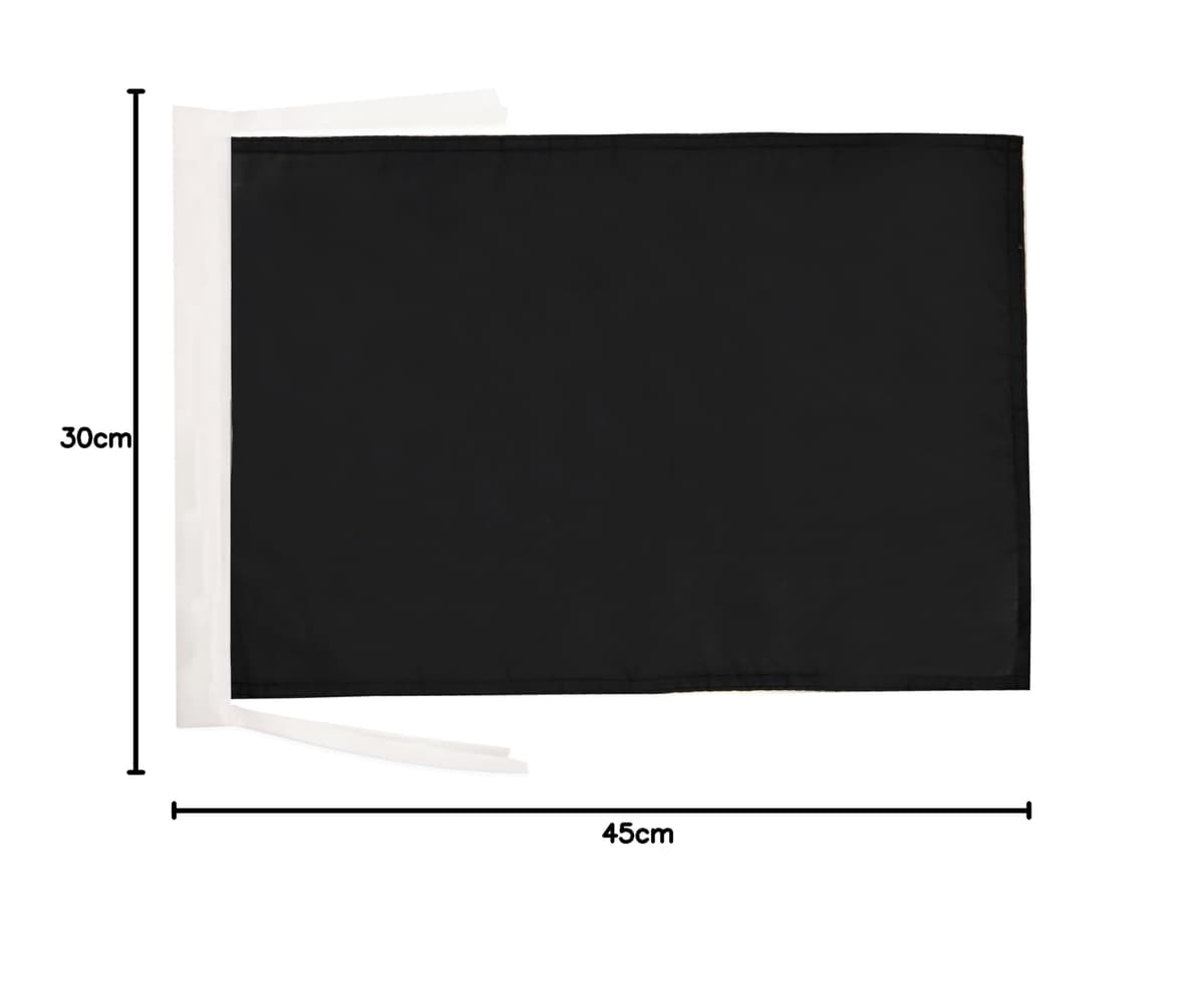 AZ FLAG Bandera Unicolor Negro 45x30cm - BANDERINA Negra 30 x 45 cm cordeles — view 4