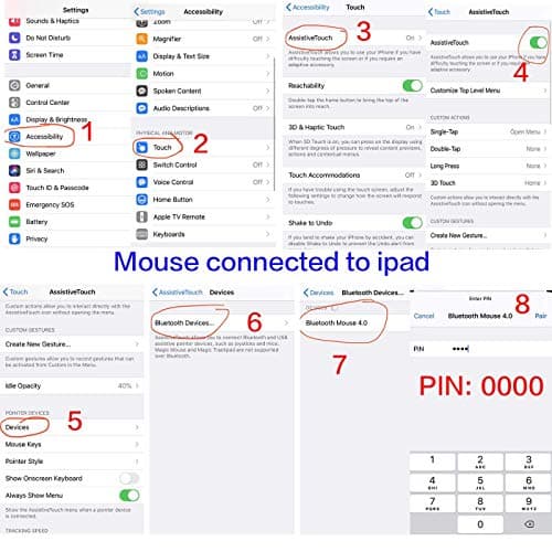 Bluetooth Wireless Mouse for Laptop mac MacBook ipad MacBook air MacBook pro pc Desktop Computer Windows Chromebook Notebook (Silver) — view 6