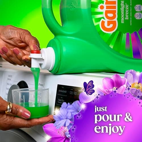 Gain Liquid Laundry Detergent, Moonlight Breeze Scent, Freshness + Odour Fighting, Laundry Detergent Liquid Soap, 107 loads, 4.5L — view 10
