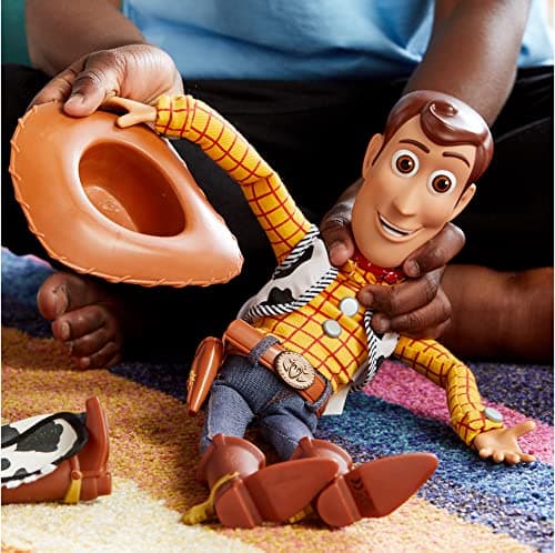 Disney Store Official Sheriff Woody Talking Action Figure from Toy Story, Features Sounds and Phrases from the Movies, Interacts with Other Figures and Toys