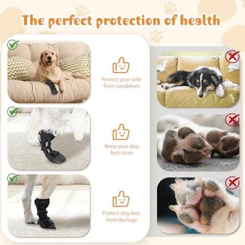 Dog Paw Wound Recovery Boot, Breathable Dog Bootie for Injured Paw, Anti-Slip Dog Shoe with Self-Adhesive Strap, Protector for Outdoor Walking & Keep Dogs from Licking Wounds (XL) — view 6
