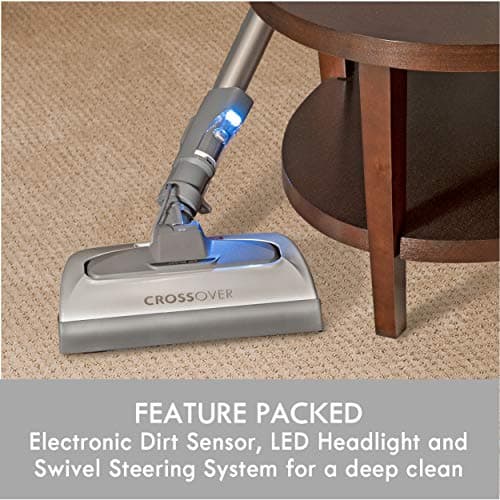 Kenmore Elite 21814 Pet Friendly CrossOver Lightweight Bagged HEPA Canister Vacuum with Pet PowerMate, Extended Telescoping Wand, Retractable Cord, 2 Floor Nozzles, and 4 Cleaning Tools-Silver/Gray — view 5