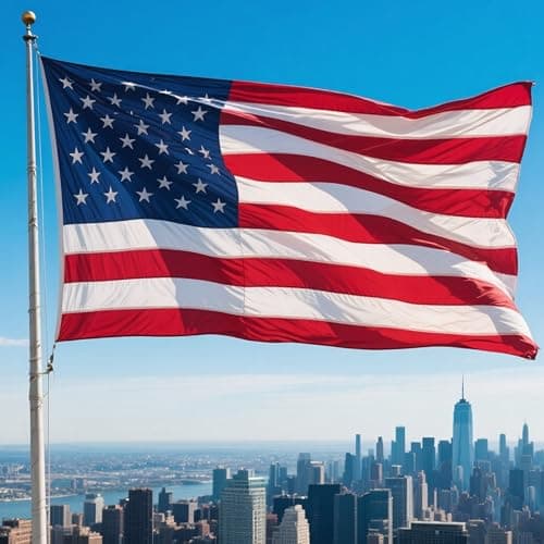 American flag 1x1.5 FT for Outside, Heavy Duty Polyester USA Flag Outdoor with Embroidered Stars, Sewn Stripes, US Flag with Brass Grommets for Indoor, Outdoor, All Weather — view 4