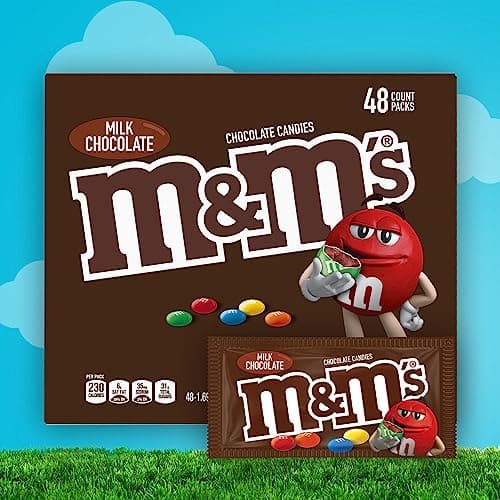 M&M'S Milk Chocolate Candy Singles Size 1.69-Ounce Pouch 48-Count Box — view 3