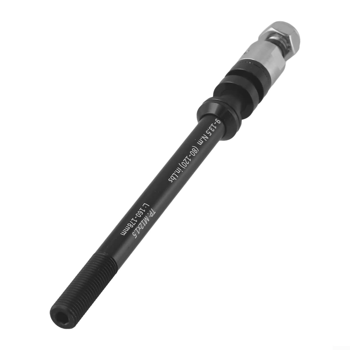 Autilyshop Adaptador de eje pasante de remolque de bicicleta de aleación de aluminio proceso CNC, longitud ajustable 160 178 mm P1.0 P1.5 P1.75 con 4 juntas para bicicleta Croozer eje de horquilla — view 3