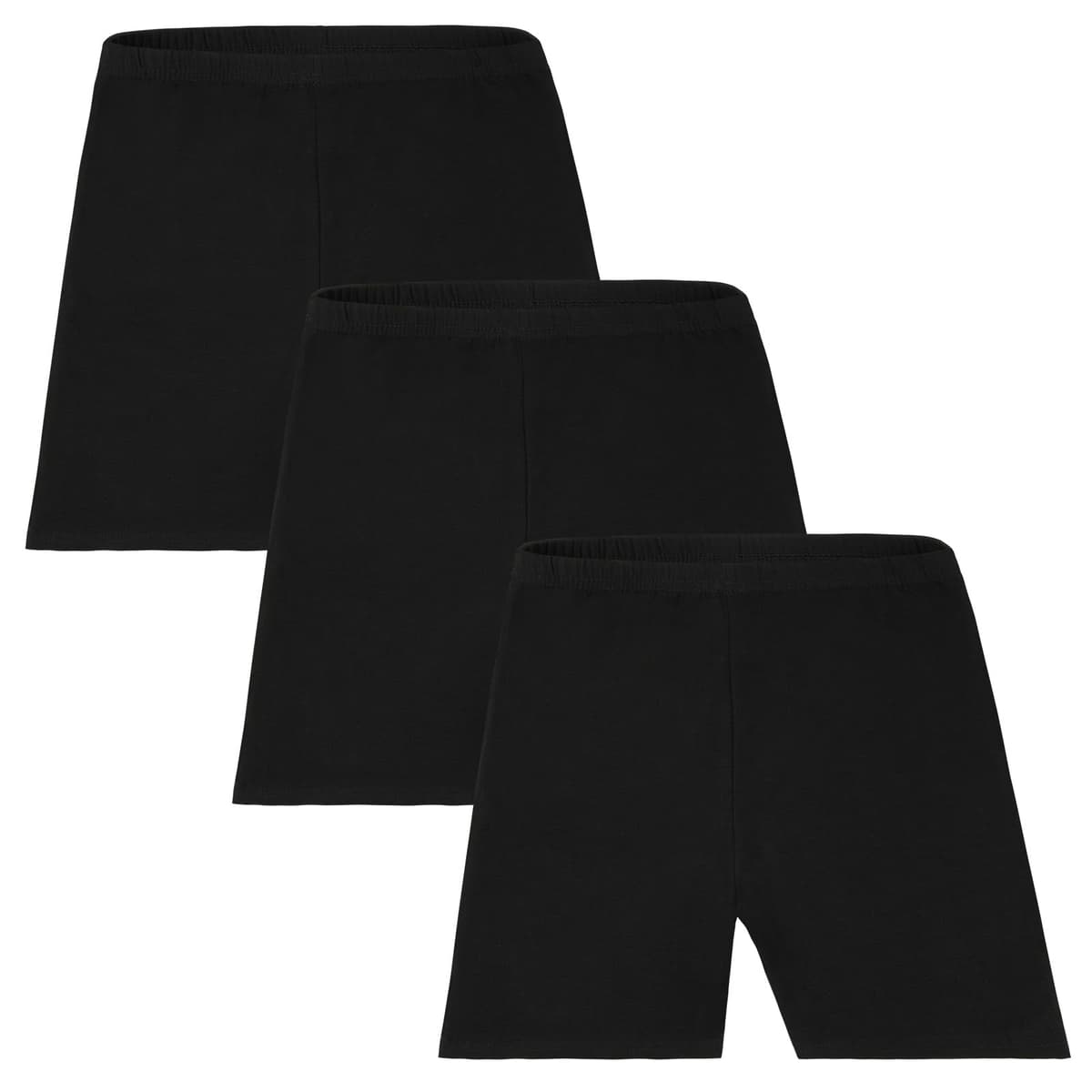 AOOWU Pantalones Corto de Danza para Niñas, 3 Piezas Pantalones Cortos de Ballet para Niños, Short Pantalones de Gimnasia Ballet Niños con Cintura Elástica para 9-10 Años (140CM)