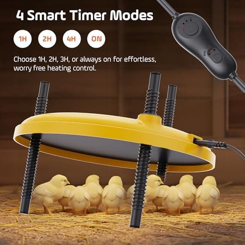 Brooder-Chick Brooder, Chicken Coop Heater 35W 12''x12'' with Adjustable Temperature, Safe Heating Plate for Baby and Poultry Warmth — view 4