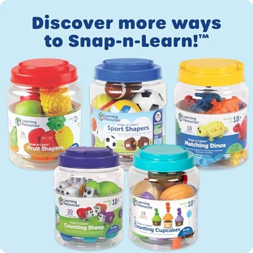 Learning Resources Snap-n-Learn Sports Shapers - Fine Motor Skills Toys for Toddlers, Preschool Matching Toy, Sorting and Color Recognition Skills, Sensory Bin, Birthday Gifts for Boys and Girls — view 5