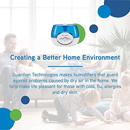 PureGuardian H1510 Ultrasonic Warm and Cool Mist Humidifier for Bedrooms, Quiet, Filter-Free, 11L Output Up to 100 Hr Run Time, 1.5 Gal Treated Tank Surface Resists Mold, Pure Guardian Room Humidifier