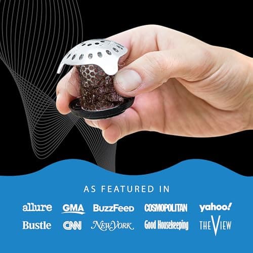 TubShroom Ultra Revolutionary Bath Tub Drain Protector Hair Catcher/Strainer/Snare Stainless Steel, 1-Pack, Silver — view 4