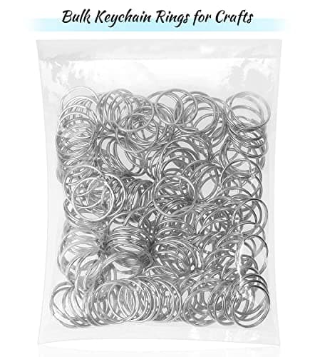 Paxcoo 100 Pack Keyrings, Split Key Rings Bulk for Keychain and Crafts (1 Inch) — view 6