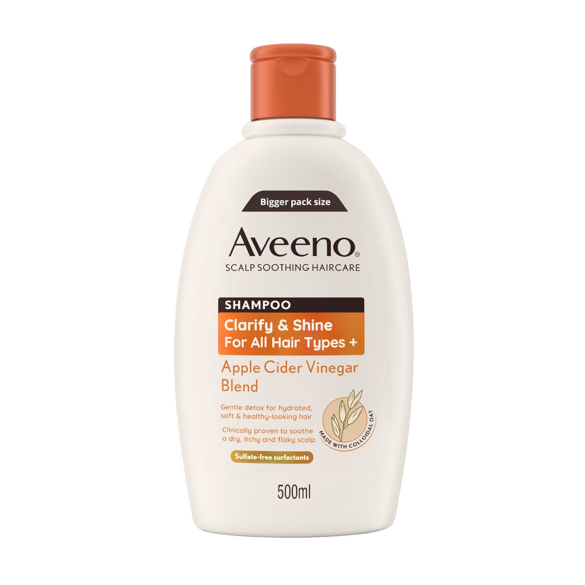 Aveeno Scalp Soothing Haircare Clarify & Shine Shampoo, Apple Cider Vinegar Blend, for All Hair Types, Soothes Dry, Itchy & Flaky Scalp, Clinically Proven, Sulfate Free, 300ml — view 11