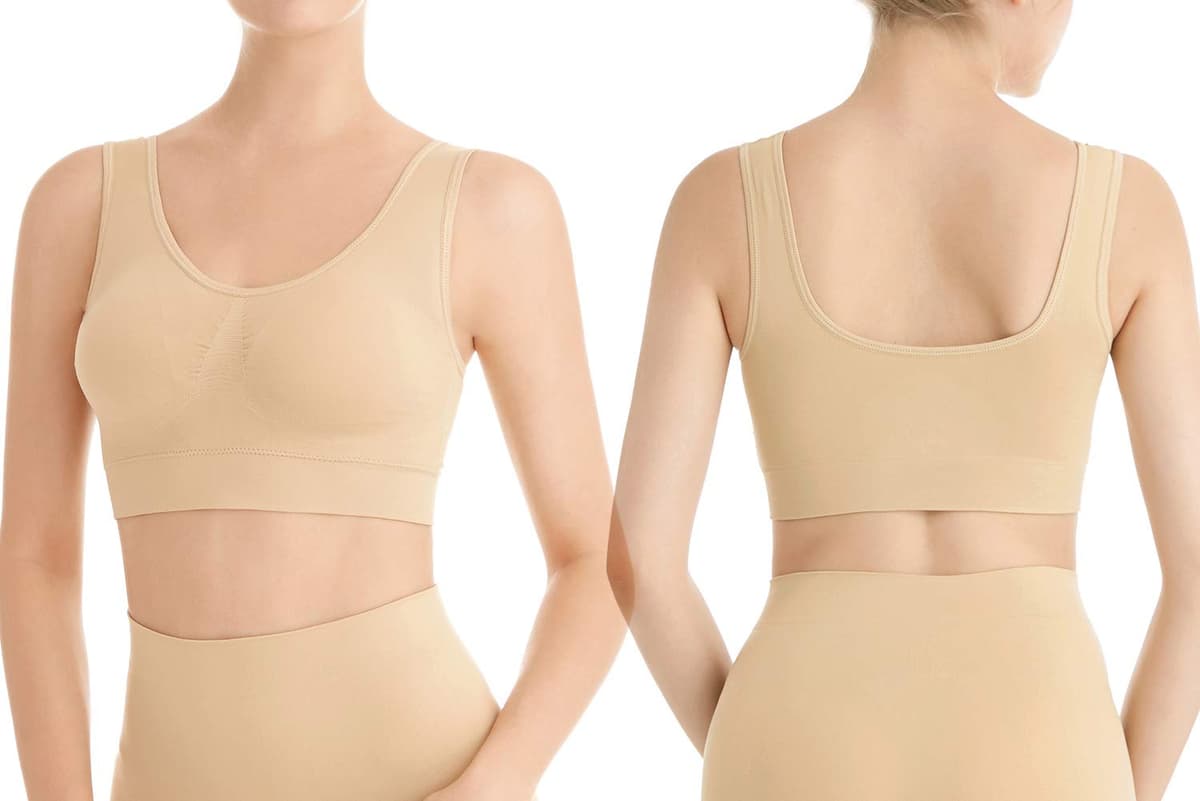 Lemef Sujetador Deportiva sin Costuras Sostén sin Aros con Almohadillas Extraíbles para Mujeres (3 Paquetes) — view 4
