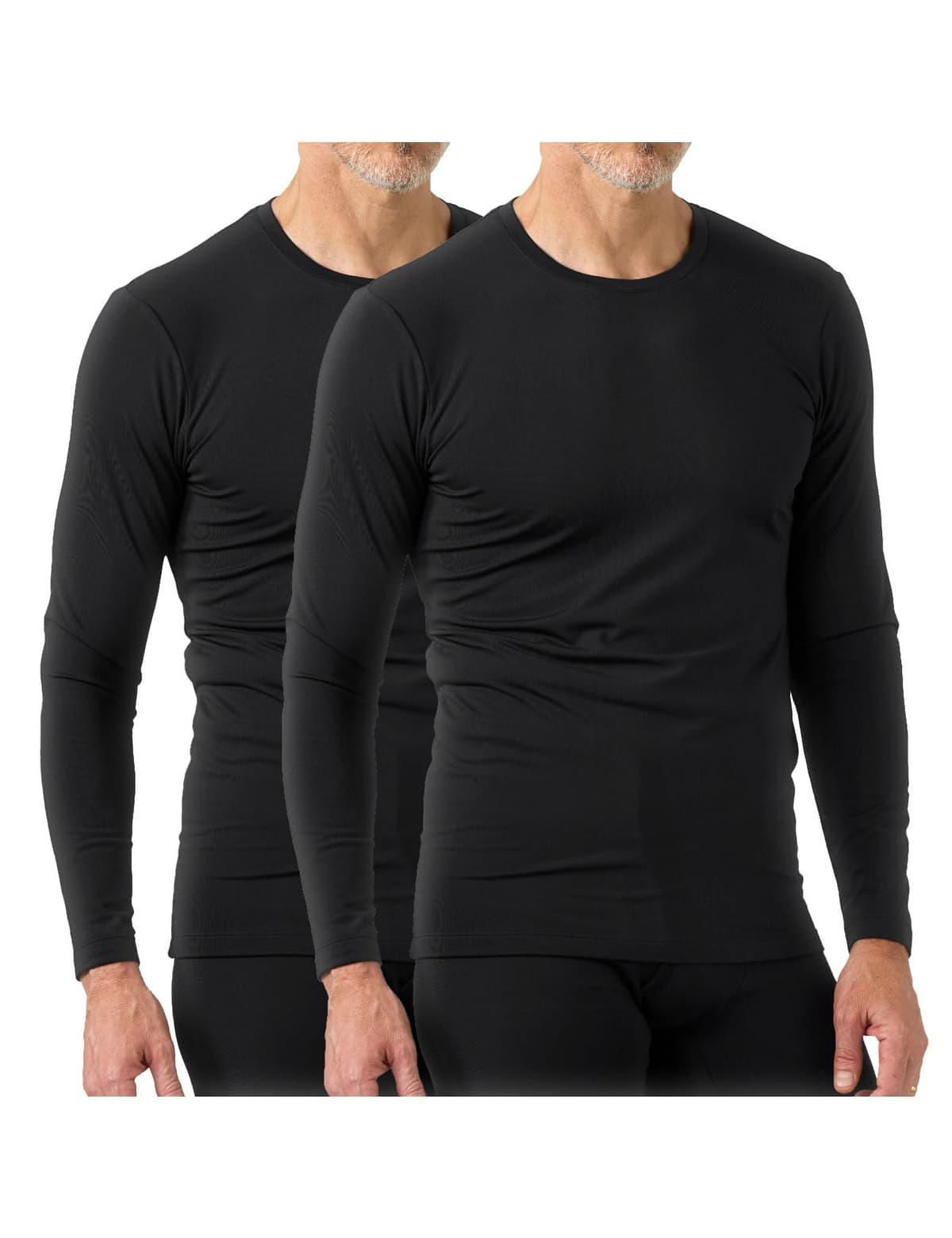 LAPASA Camiseta Termica Hombre Manga Larga Cuello Redondo Ropa Interior de Invierno Top Thermal Ligero/Cálido/Extra Cálido M09/M26/M55 — view 14