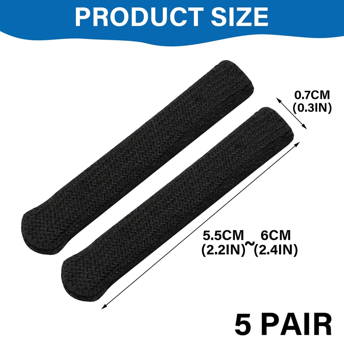 Juego de 10 fundas de algodón para patillas de gafas, cómodas gafas antideslizantes para deporte y uso diario, almohadillas y accesorios transpirables, color negro — view 2