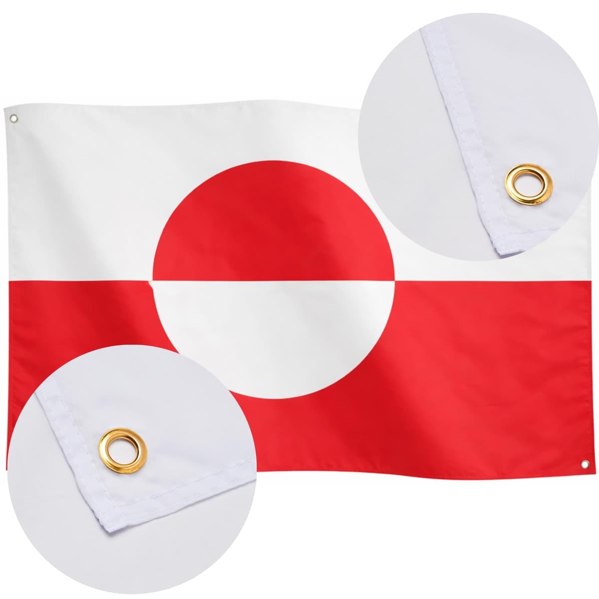 Runesol Cornwall Flag - 91x152cm, 3ft x 5ft, Cornish Flag, 4 Grommets, Eyelet in Every Corner, Premium Quality, Inside & Outside Use, Vivid Colours — view 828
