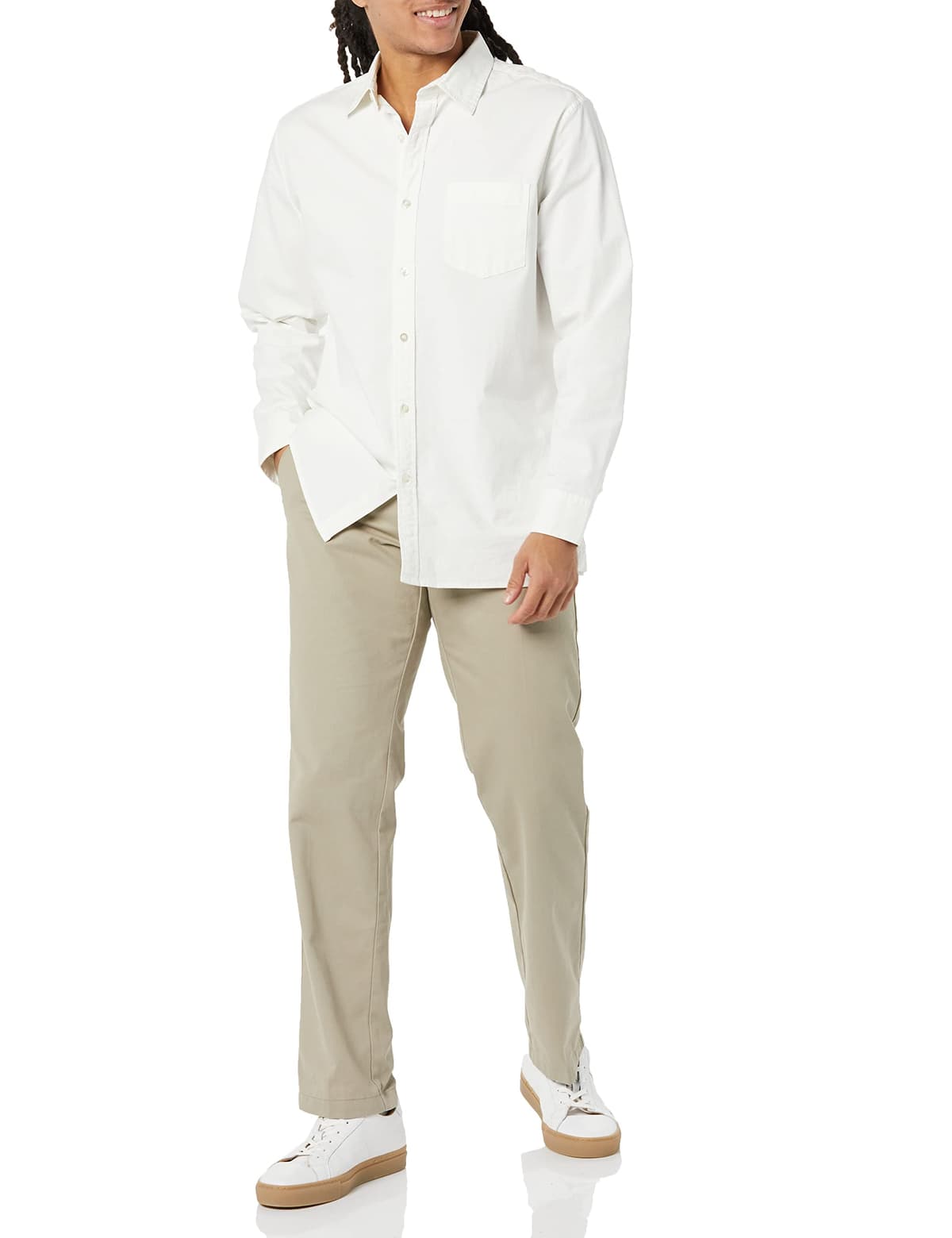 Amazon Essentials Men's Straight Fit Wrinkle-Resistant Flat-Front Casual Chino Trousers — view 4
