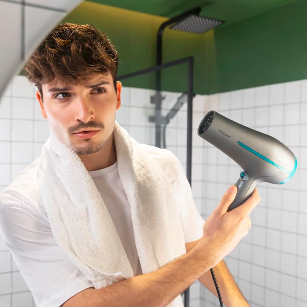 Cecotec Secador de Pelo Iónico Bamba IoniCare 5200 Aura Black. 2300W, Concentrador y Difusor, Cabello Sin Encrespamiento, Motor DC, Ion Real, Gran Caudal de Aire, 2 Velocidades y 3 Temperaturas — view 3