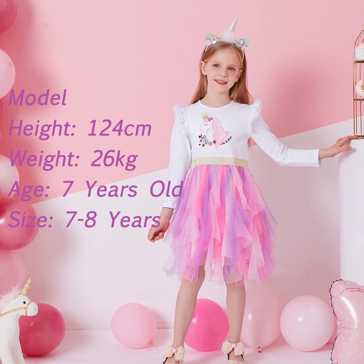 VIKITA Girls Dresses Princess Dress Flower Tulle Birthday Party Dress Girls Clothing 2-8 Years — view 5