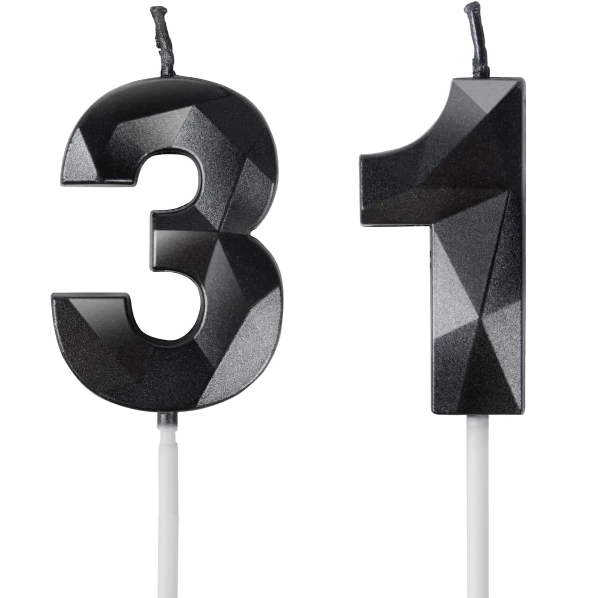 Yiran 50th Birthday Candles, Gold Number 50 Happy Birthday Candles, Cake Topper Decorations for Birthday Party, Wedding Anniversary Celebration Supply — view 69
