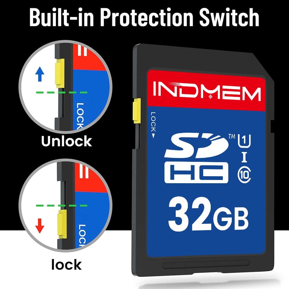 SD Card Pack, 32GB UHS-I SDHC U1 Class 10, High Speed for Digital Camera, Computer, Trail Camera 2 Packs — view 5
