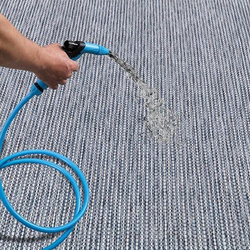 Keen Home Design Terrace Outdoor Round Rug - 8ft Round Washable Indoor/Outdoor Rug for Patio, Kitchen, Balcony, Beach, Garden, Deck and Porch, Size: 7'7" Round — view 3