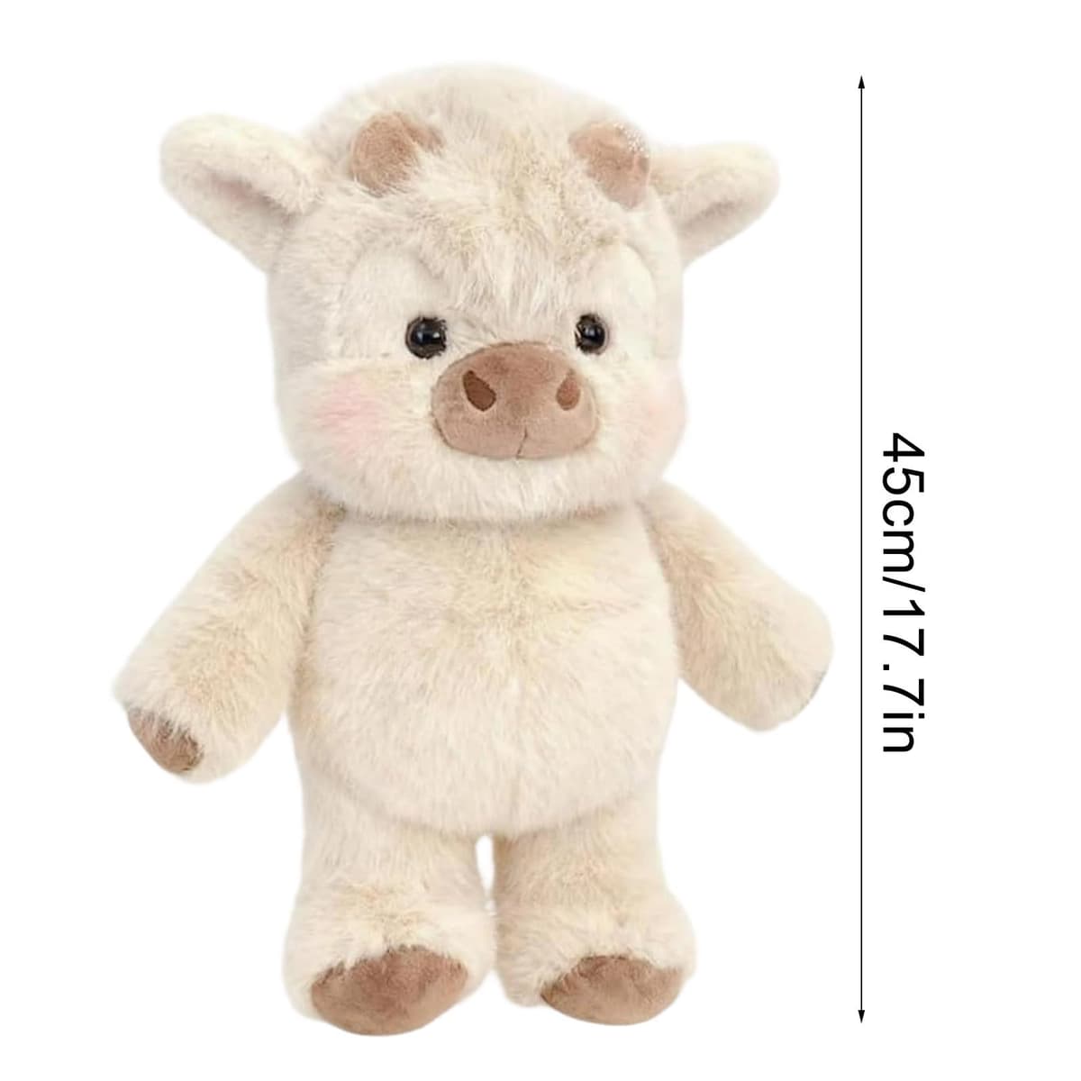 Highland Cow Soft Plush Toy – Adorable Furry Running Cow Stuffed Animal for Stress Relief and Emotional Support — view 2